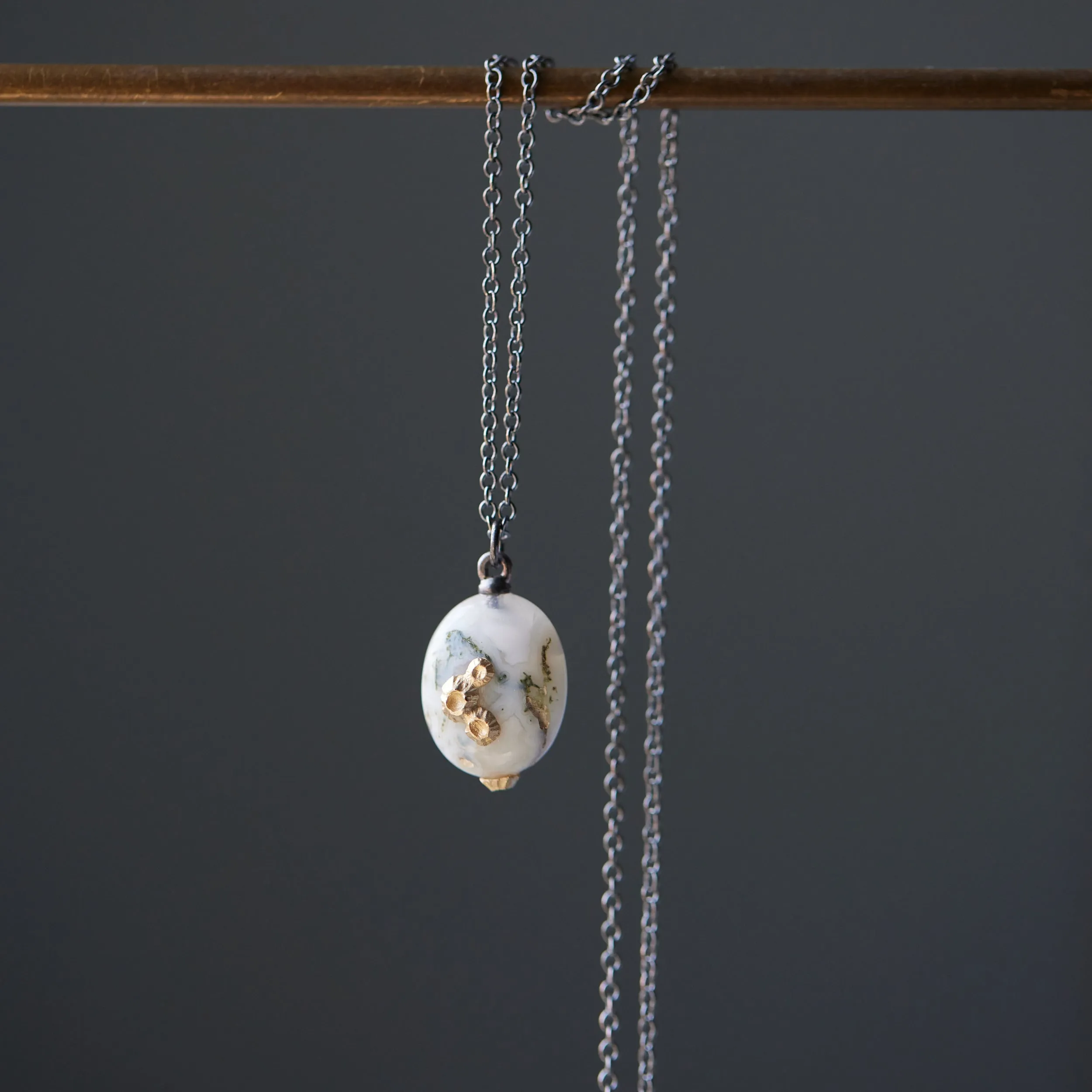 Moss of Éire Opal Ruthie B. Necklaces with Barnacles