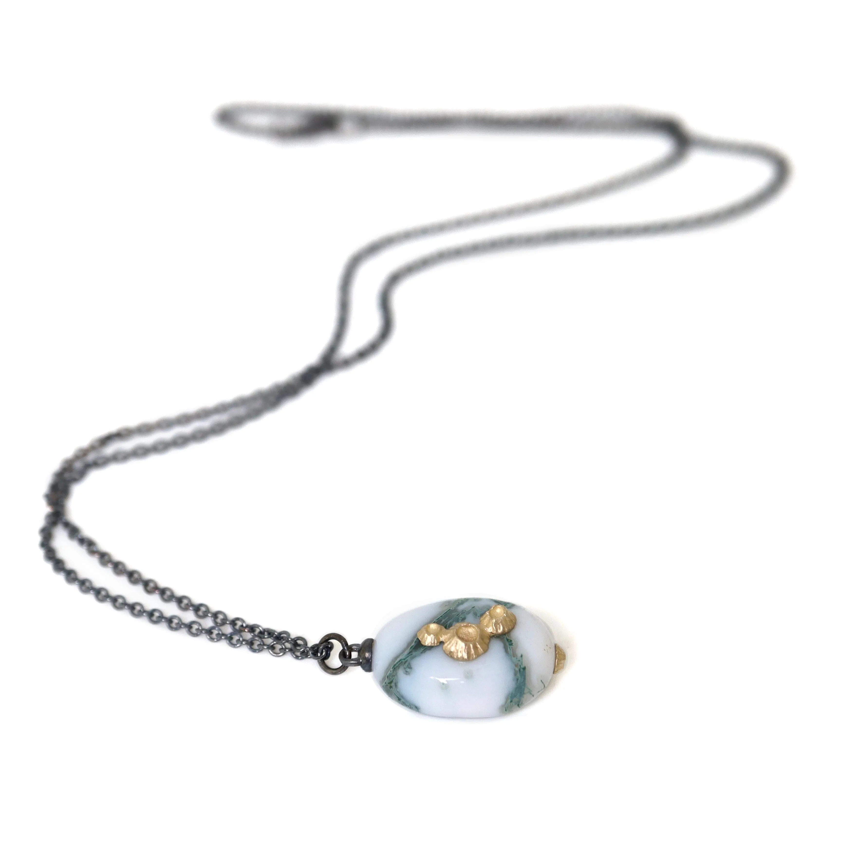 Moss of Éire Opal Ruthie B. Necklaces with Barnacles
