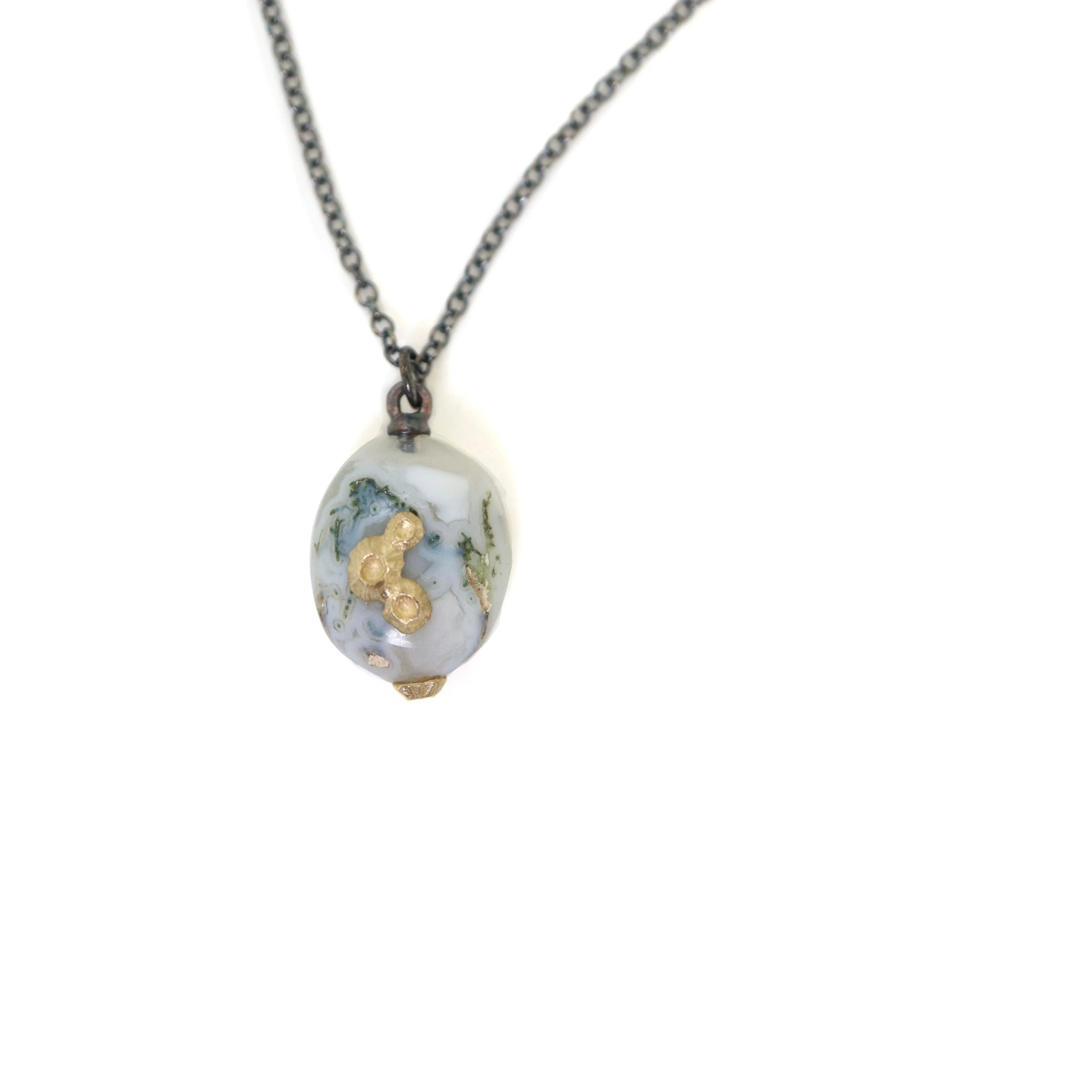 Moss of Éire Opal Ruthie B. Necklaces with Barnacles