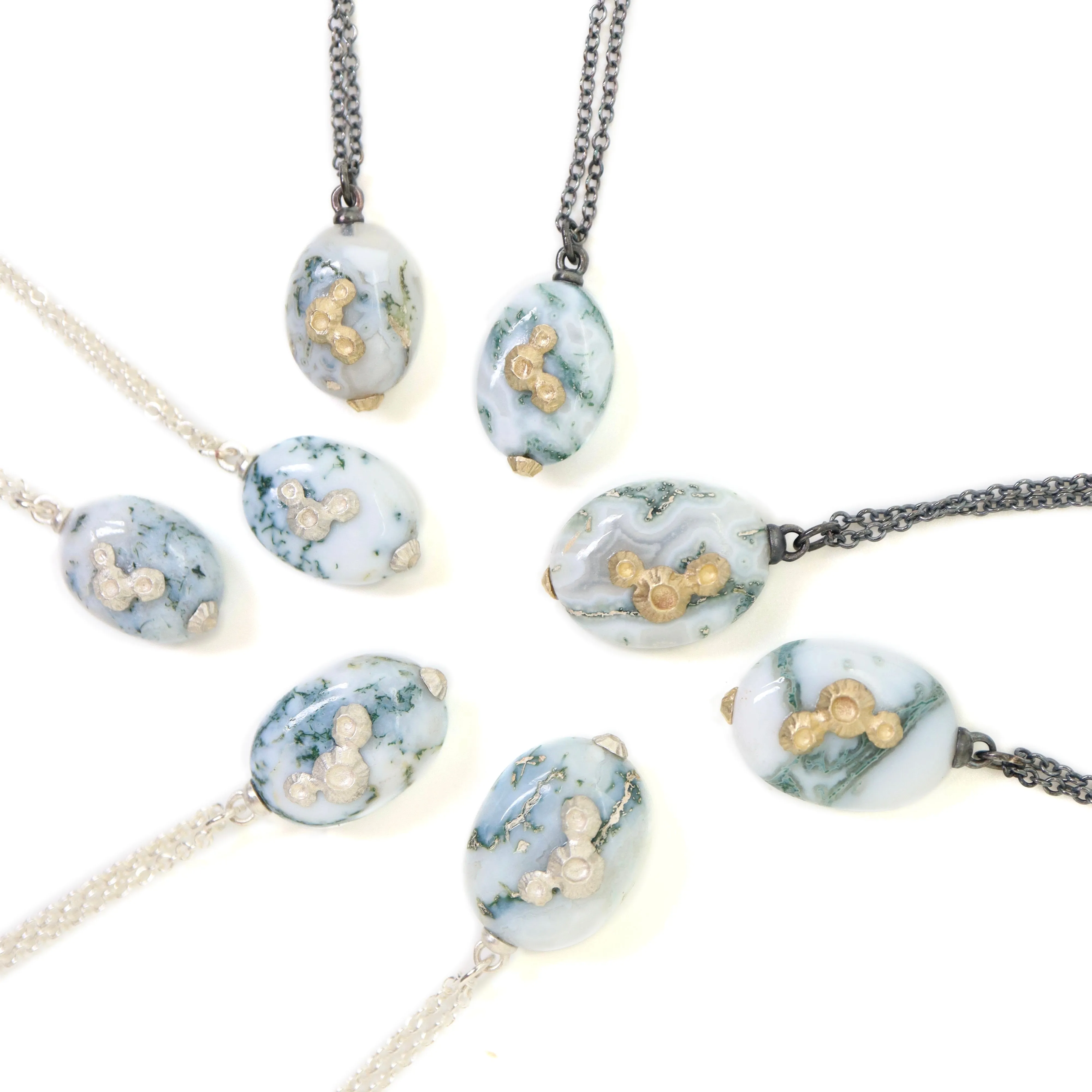Moss of Éire Opal Ruthie B. Necklaces with Barnacles