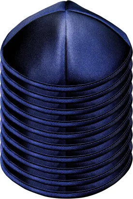 Pack of 10 or 30-Pcs - Hq 19/20CM Satin Kippah for Men & Boys, Yamaka Hat Designed in Israel - Kippot Bulk