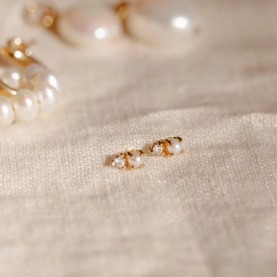 Petite Pearl Stud Earrings