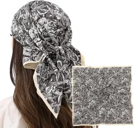 RIIQIICHY Women Head Hair Scarf Like Satin Silk Scarf Sleeping Hair Wrapping Night 27.5"