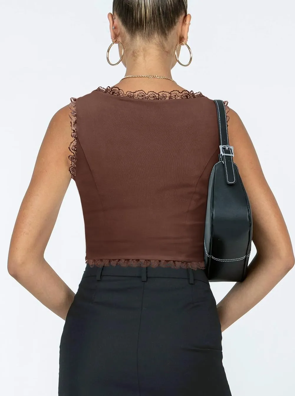 Sexy Lace Top for Women Summer V Neck Sleeveless Y2K Going Out Corset Tank Tops