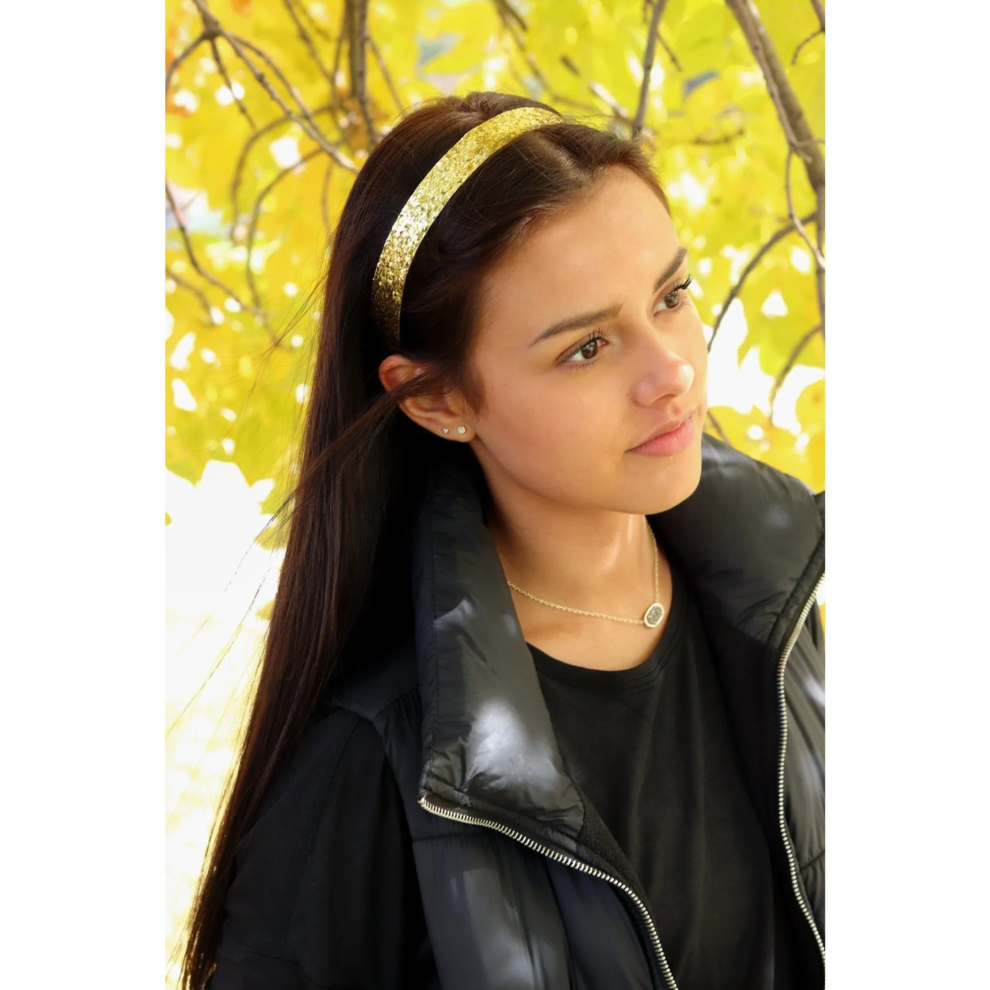 Silver Cheetah Glitter Headband