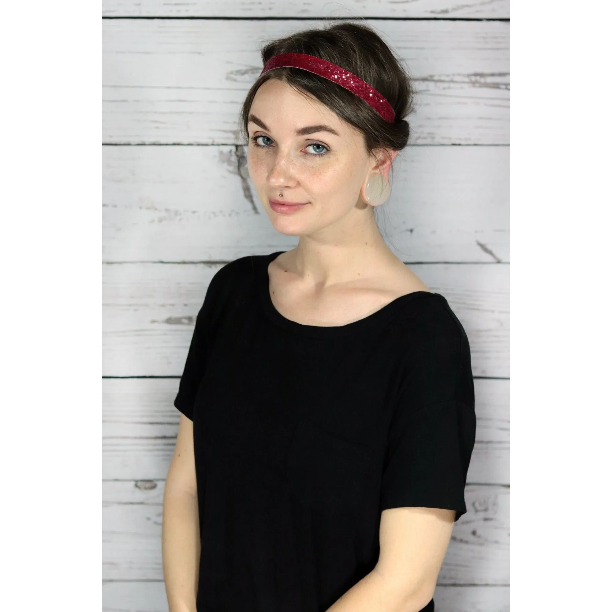Silver Cheetah Glitter Headband