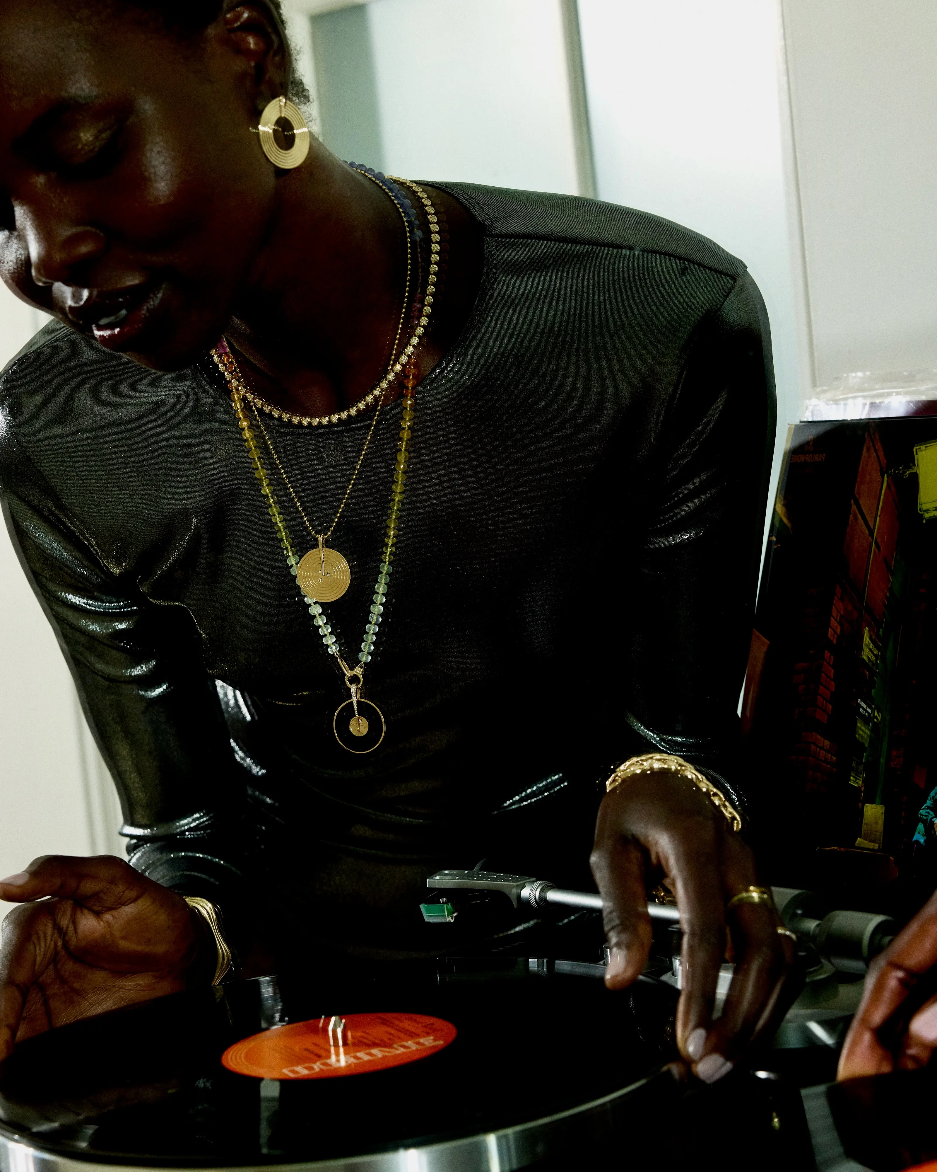 Spinning Record Pendant