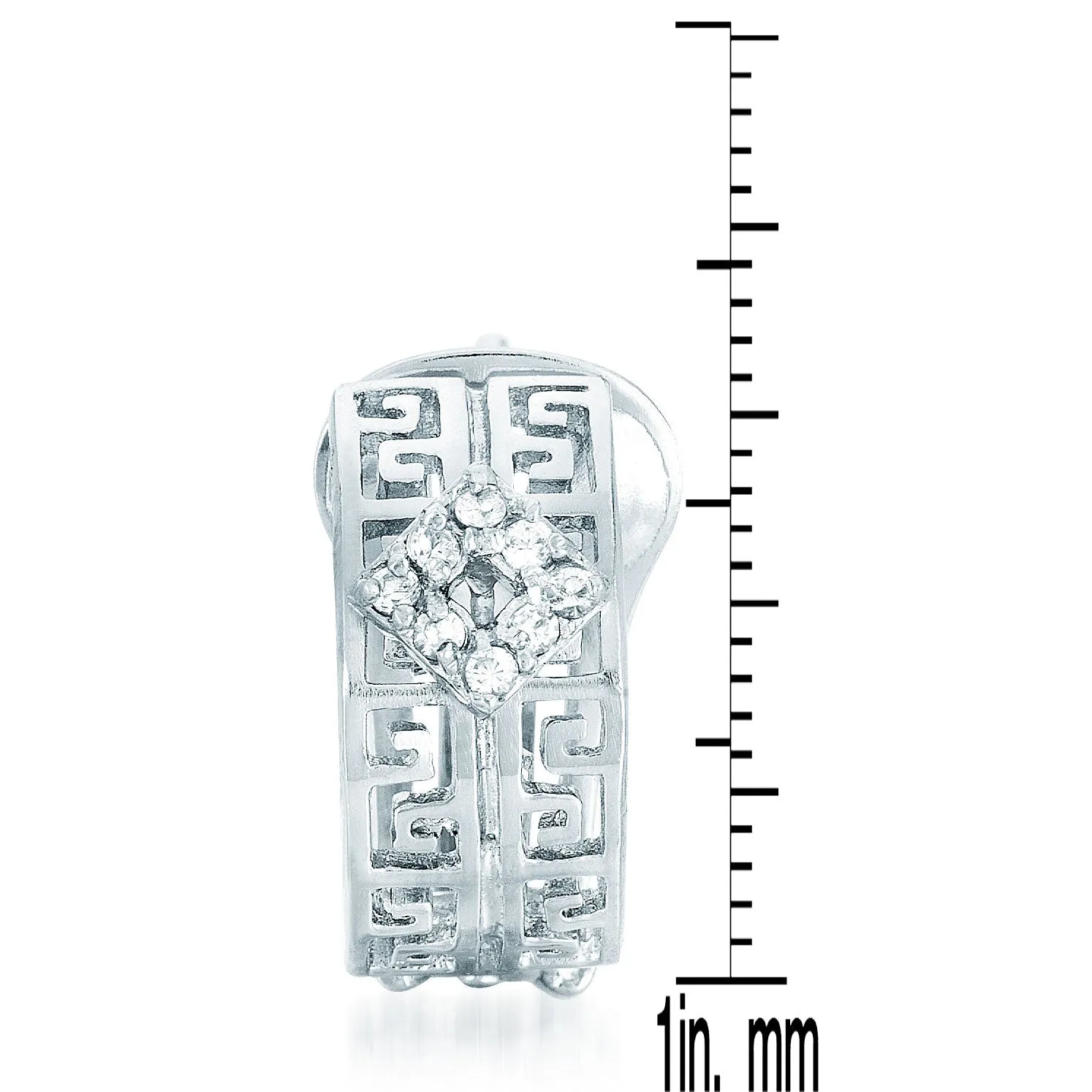 Sterling Silver Cubic Zirconia Maze Earrings