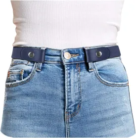 WHIPPY Buckle Free Comfortable Elastic Belt for Women or Men, Buckle-less No Bulge No Hassle Invisible Belts